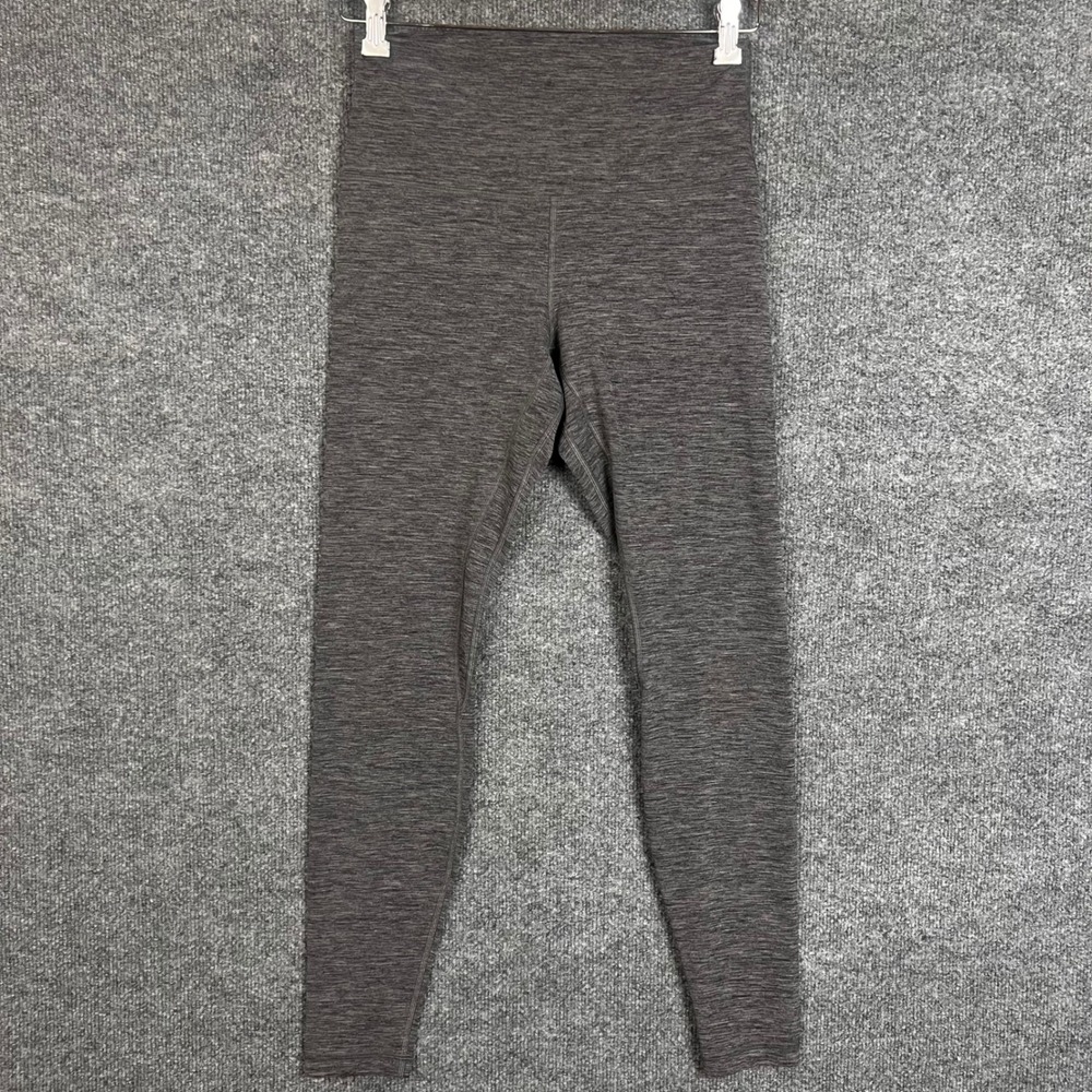 Lululemon Leggings Womens 8 Gray Excellent High Rise Heathered